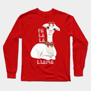 Fa La La La Llama Fun Christmas Design Long Sleeve T-Shirt